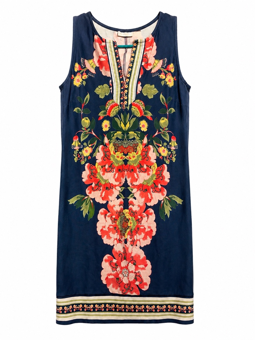 New York & Company Navy Floral Sleeveless Shift Dress Size Small - Picture 3 of 6